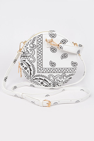 Bandana Round Bag W/Wrist Strap
