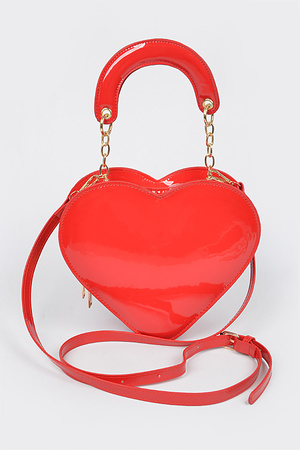 Enamal Heart Shape Crossbody Bag
