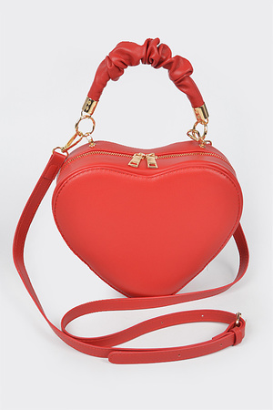 Heart Shape Top Handle Bag