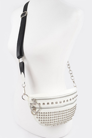 Studded Chain Fanny Pack