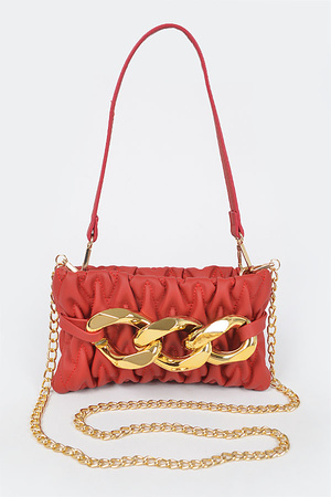 Quilted Big Chain Crossbody Bag