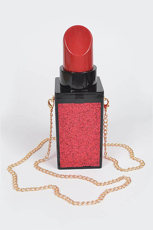 Glitter Lipstick Novelty Bag
