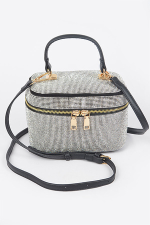 Rhinestone Top Handle Clutch