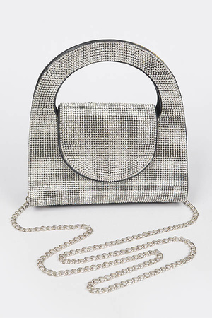Rhinestone Top Handle Bag