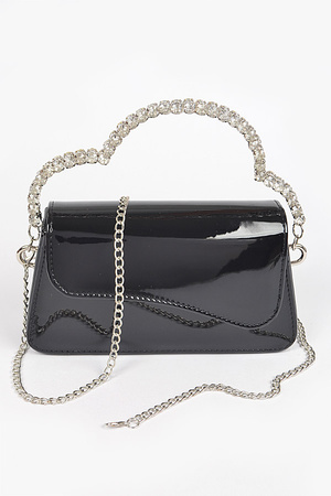 Glitter Rhinestone Handle Bag