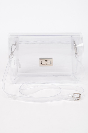 Transparent Flap Bag