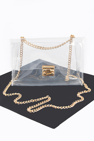 Transparent Chain Crossbody Bag