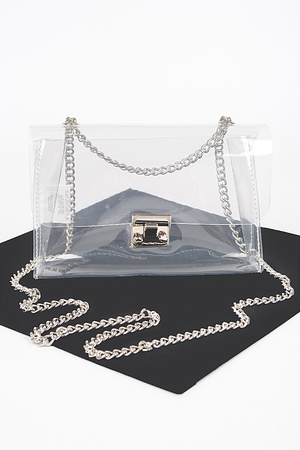 Transparent Chain Crossbody Bag