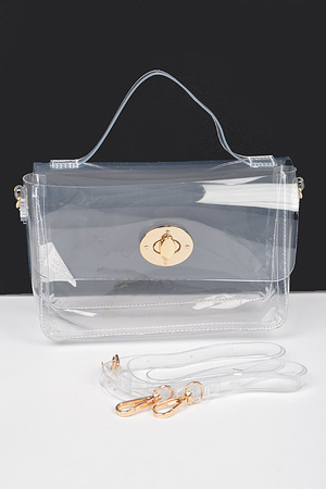 Transparent Top Handle Shoulder Bag