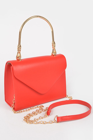 Vegan Metal Handle Bag