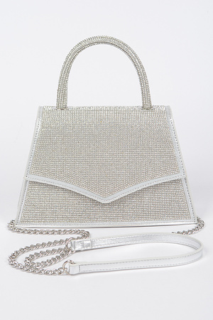 Rhinestone Top Handle Clutch