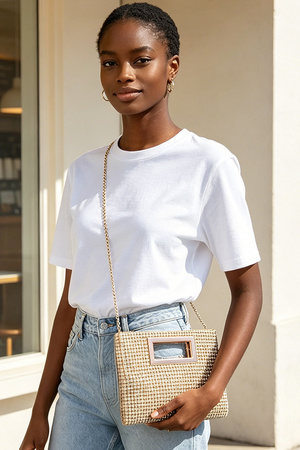 Rhinestone Flat Bag