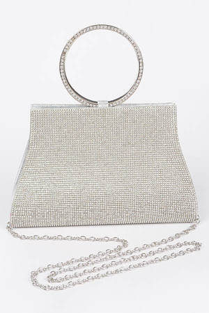 Rhinestone Top Handle Bag