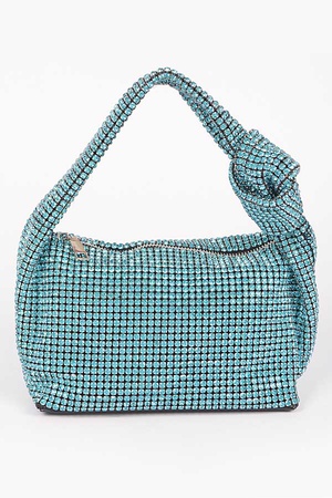 Rhinestone Shoulder Zip Bag