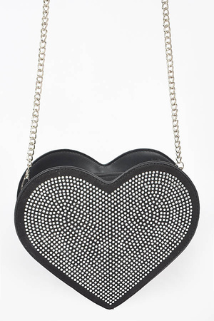 Hot Fix Heart Shape Bag