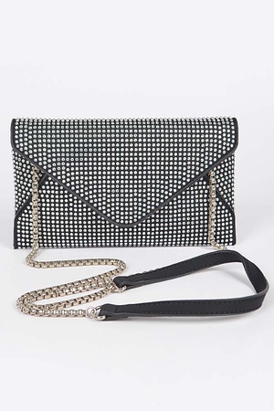 Hot Fix Rhinestones Envelope Clutch