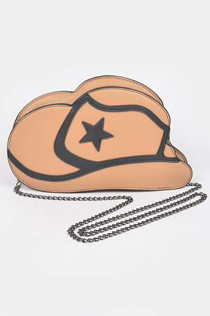 Cowboy Hat Crossbody Chain Bag