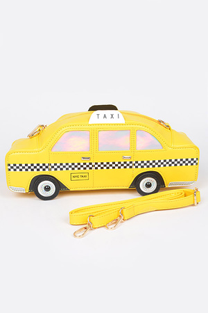 Faux Leather Taxi Novelty Bag