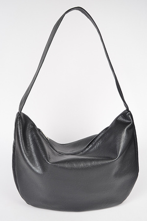 Faux Leather Hobo Bag