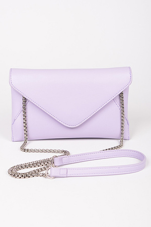 Faux Leather Small Envelope Clutch