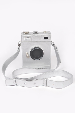 Faux Leather Camera Novelty Bag