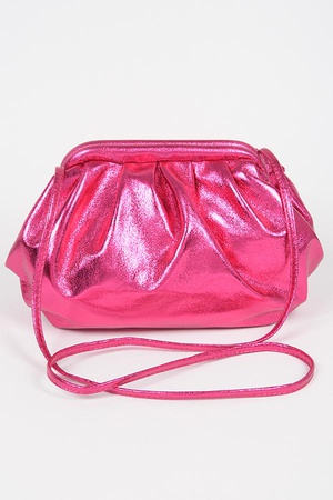 Metallic PU Crossbody Bag