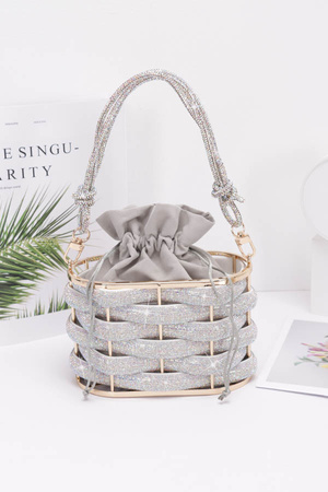 Gilded Basket Rhinestone Clutch
