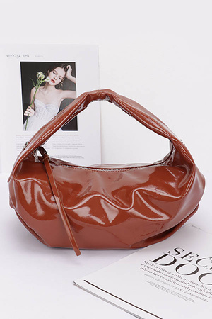 Patent Leather Hobo Bag
