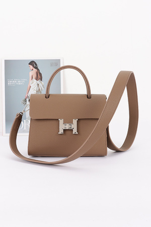 Faux Leather Flap Bag