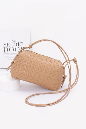 Embossed Faux Leather Camera Bag