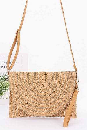 Handmade Metallic Braided Envelope Clutch