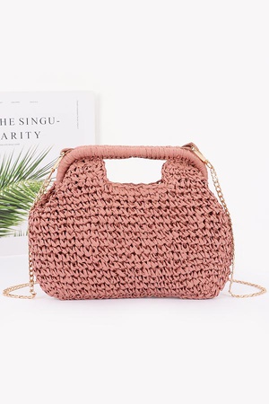 Handmade Faux Straw Clutch