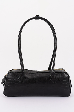 Croc Embossed Barrel Bag