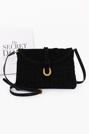 Woven Suede Crossbody bag