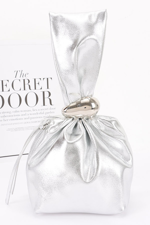 Faux Leather Wrist Bag