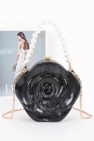 Acrylic Clutch w/Pearl Handle