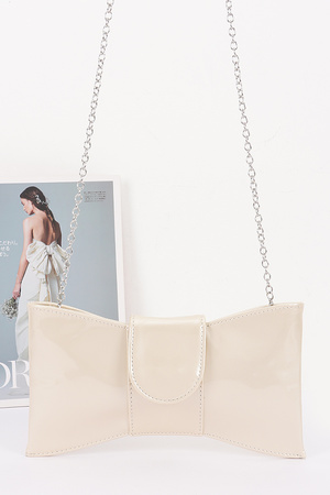 Enamel Faux Leather Clutch