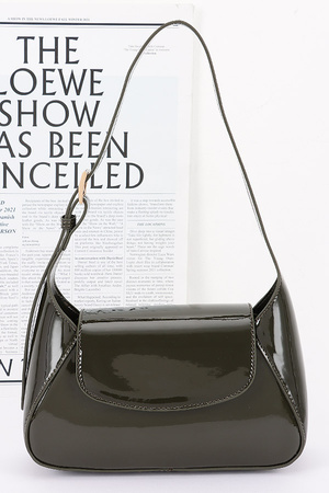 Enamel Faux leather shoulder Bag