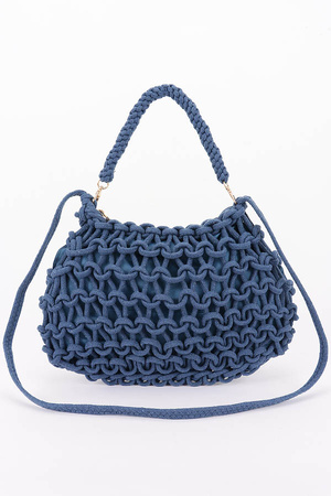 Cotton Braided Hobo Bag