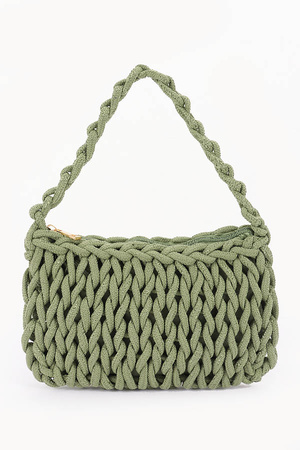 Cotton Braided Hobo Bag