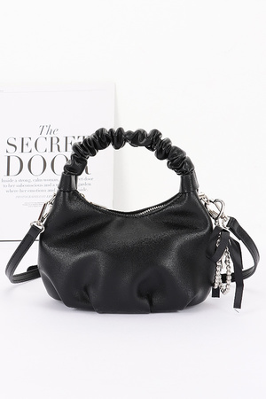 Patent Vegan Leather Bag w/ Bag Charm