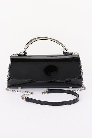 Patent Leather Top Handle Bag
