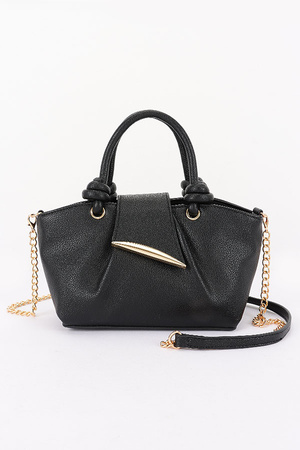 Vegan Leather Top Handle Bag