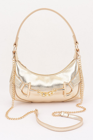 Horsebit Accent Hobo Bag