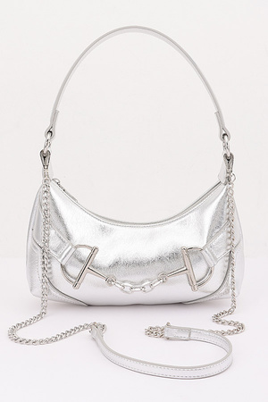 Horsebit Accent Hobo Bag