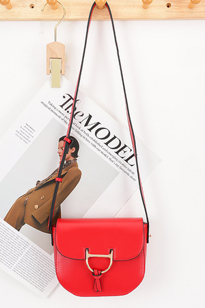 Vegan Leather Crossbody Flap Bag