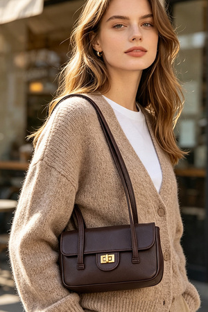 Vegan Leather Shoulder Bag