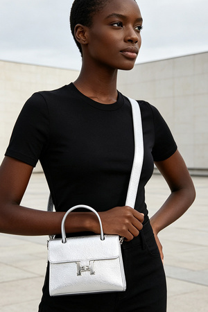 H‑Lock Mini Top‑Handle Crossbody Bag
