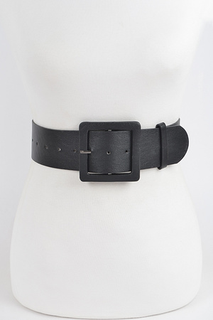 Faux Leather Wide Waist Belt