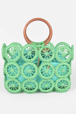 Monotone Crochet Handbag.